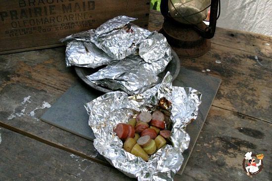 Sausage Potato Campfire Packets: Camping Food