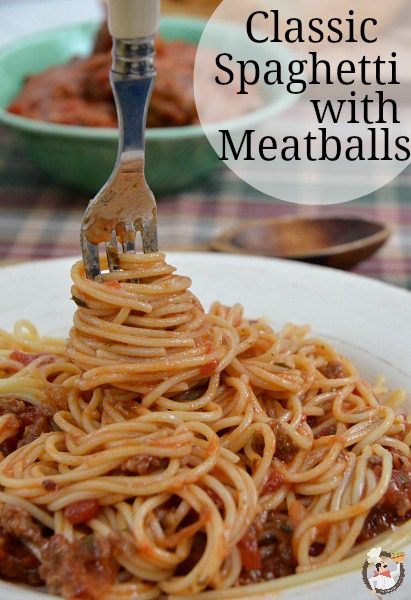 Classic Spaghetti With Meatballs Weekly Menu Plan Pocket Change Gourmet