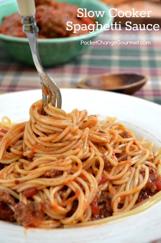 Slow Cooker Spaghetti Sauce Recipe | Pocket Change Gourmet