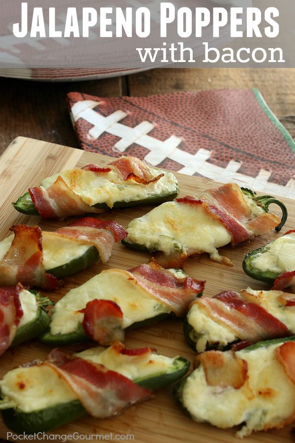 Jalapeno Poppers with Bacon - the perfect appetizer for parties, football tailgating, holidays and more! Whip up these delicious poppers with just a few ingredients.