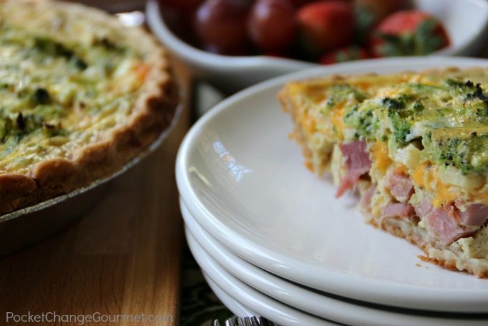 Ham and Broccoli Quiche that will fill your family's hunger niche!