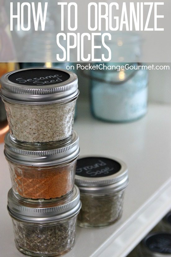 Ready to get organized? Learn How to Organize your Spices! + 10 Inspiring Organized Spice Systems to inspire you! Pin to your Organizing Board!