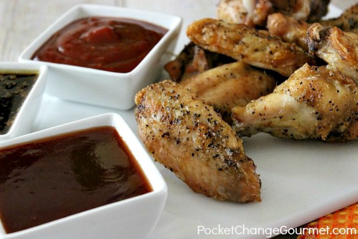 Grilled Wings with 3 Sauces :: Recipes on PocketChangeGourmet.com