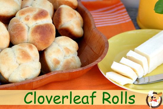 a serve of Cloverleaf Rolls with butter on the side