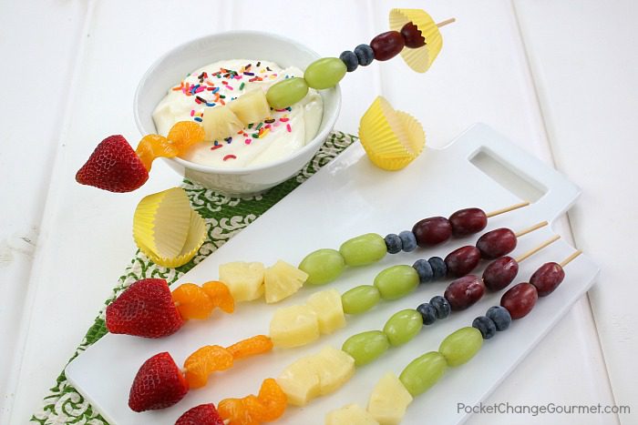 FRUIT DIP RECIPE | 3 ingredients | Rainbow Fruit Skewers