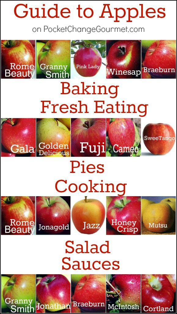 different varieties of apples