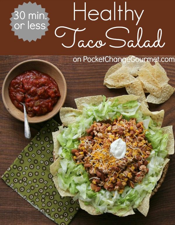 Healthy Taco Salad | Recipe on PocketChangeGourmet.com