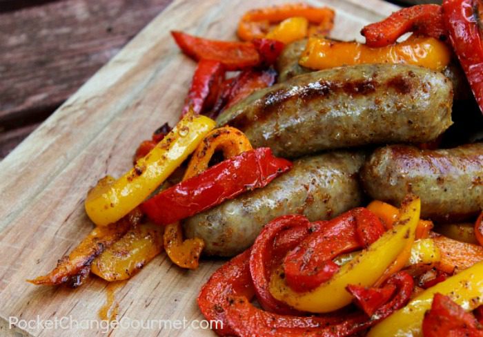 Grilled Peppers and Italian Sausage