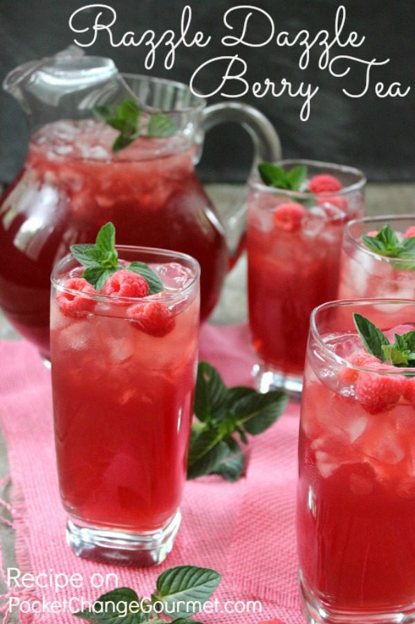 A sweet tea with the tangy flavor of lemonade and a fruity blend of berries! This Raspberry Tea is perfect for parties, or just relaxing on the deck. Be sure to save it by pinning to your Recipe Board!