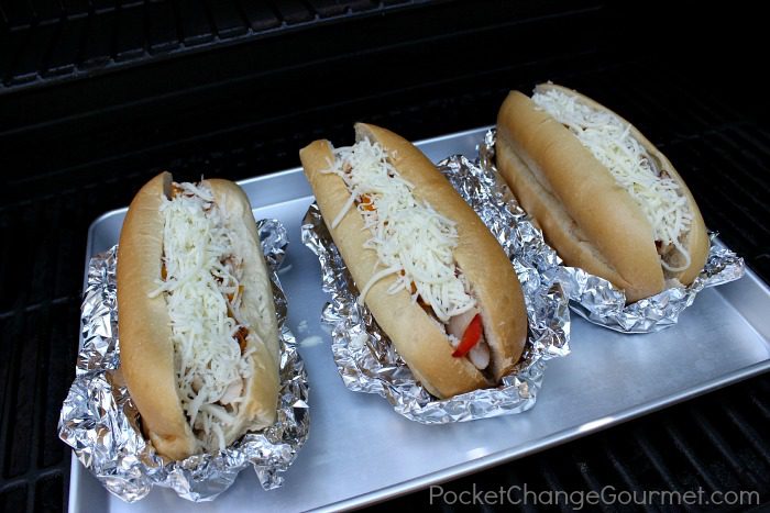 Grilled Chicken Philly Sandwich :: Recipe on PocketChangeGourmet.com