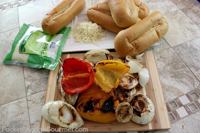 Grilled Chicken Philly Sandwich :: Recipe on PocketChangeGourmet.com