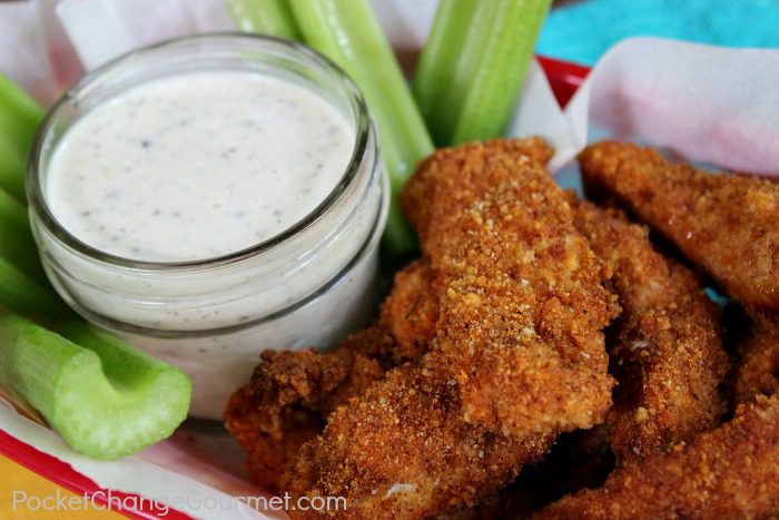 Chicken Strips with White BBQ Sauce :: Recipe on PocketChangeGourmet.com