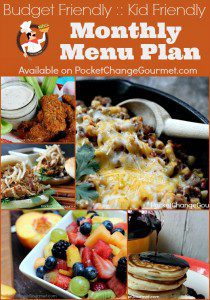 Monthly Menu Plan :: Available on PocketChangeGourmet.com