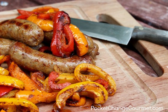 Grilled Peppers and Italian Sausage :: Recipe on PocketChangeGourmet.com