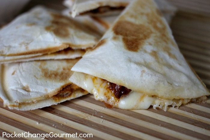 Easy Chicken Quesadillas :: Recipe on PocketChangeGourmet.com