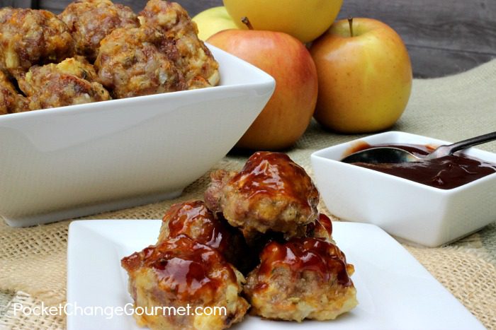 Pork and Apple Meatballs :: Recipe on PocketChangeGourmet.com