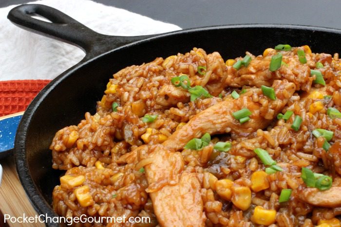 Barbecue Chicken and Rice: One Dish Dinner :: Recipe on PocketChangeGourmet.com