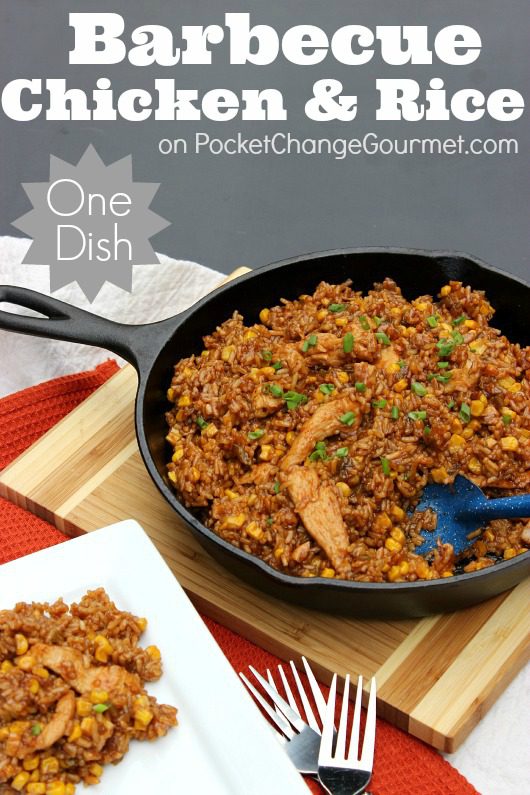 Barbecue Chicken and Rice: One Dish Dinner :: Recipe on PocketChangeGourmet.com