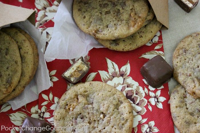 Peanut Butter Snickers Cookies | Recipe on PocketChangeGourmet.com