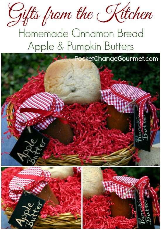 Cinnamon Raisin Bread, Apple & Pumpkin Butters : Gifts from the Kitchen : Recipes on PocketChangeGourmet.com