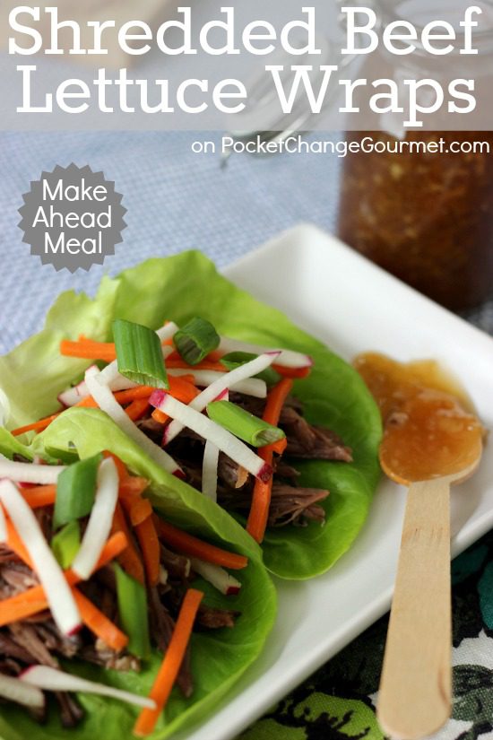 Shredded Beef Lettuce Wraps | Recipe on PocketChangeGourmet.com