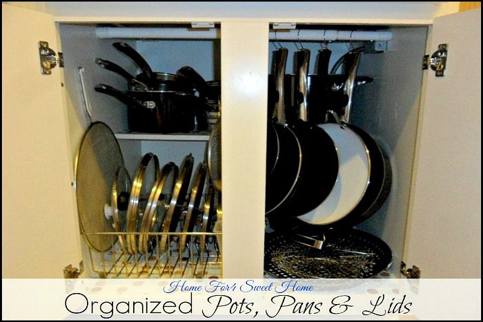 10 Easy Tips for Organizing Pots and Pans on PocketChangeGourmet.com