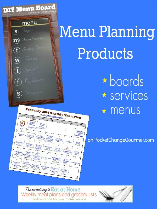 Menu Planning Products on PockeChangeGourmet.com