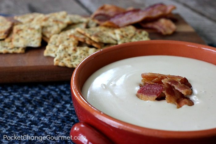 Swiss, Bacon & Beer Dip | Recipe on PocketChangeGourmet.com