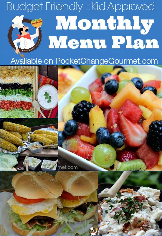Budget Friendly :: Kid Approved Monthly Menu Plan | Available on PocketChangeGourmet.com