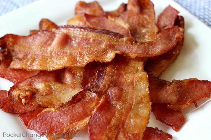Bacon on a plate