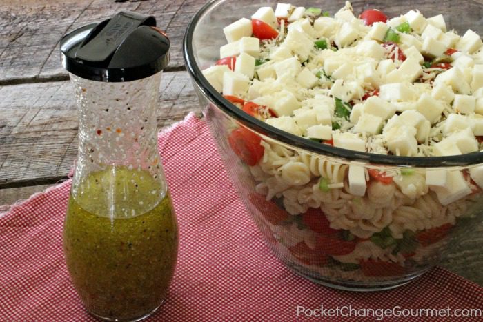 Layered Italian Pasta Salad | Recipe on PocketChangeGourmet.com