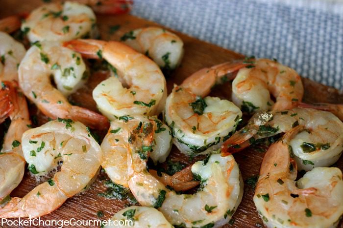 Grilled Shrimp with Butter and Herbs | Recipe on PocketChangeGourmet.com