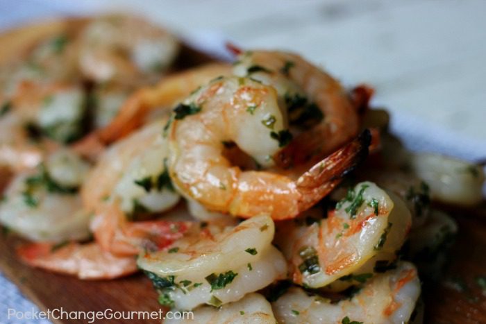 Grilled Shrimp with Butter and Herbs | Recipe on PocketChangeGourmet.com