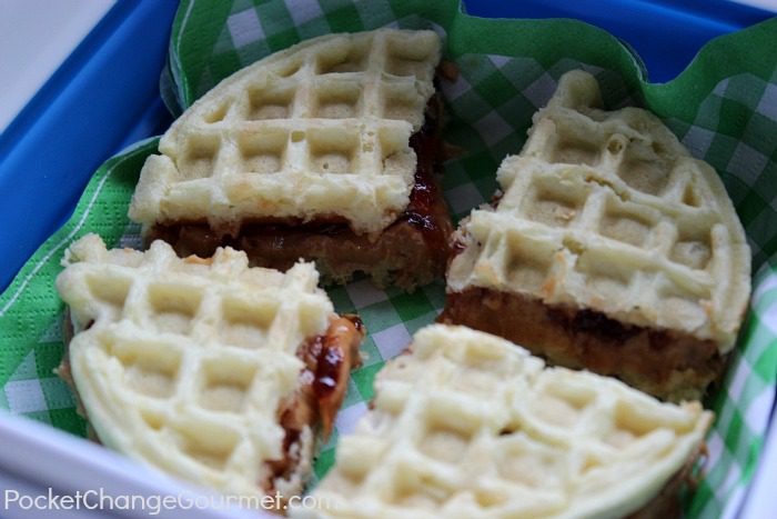 Peanut Butter & Jelly on Waffle