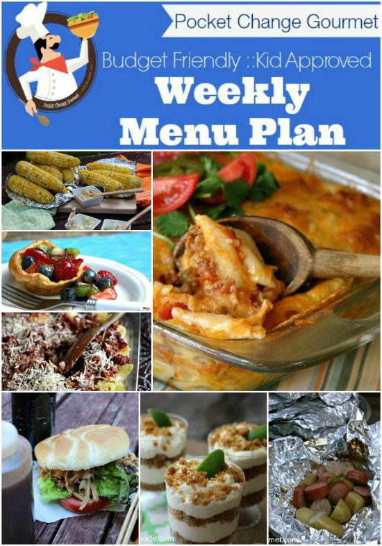 Weekly Menu Plan | Budget Friendly Recipes on PocketChangeGourmet.com