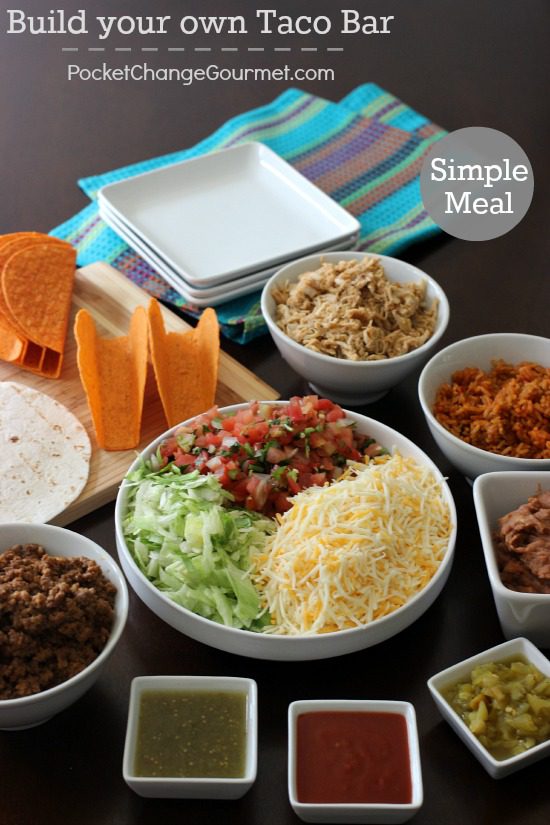 Build your own Taco Bar | Recipes on PocketChangeGourmet.com