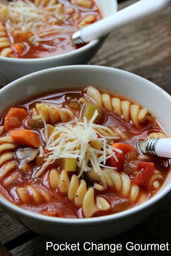 Chunky vegetables in this Crock Pot Vegetable Soup