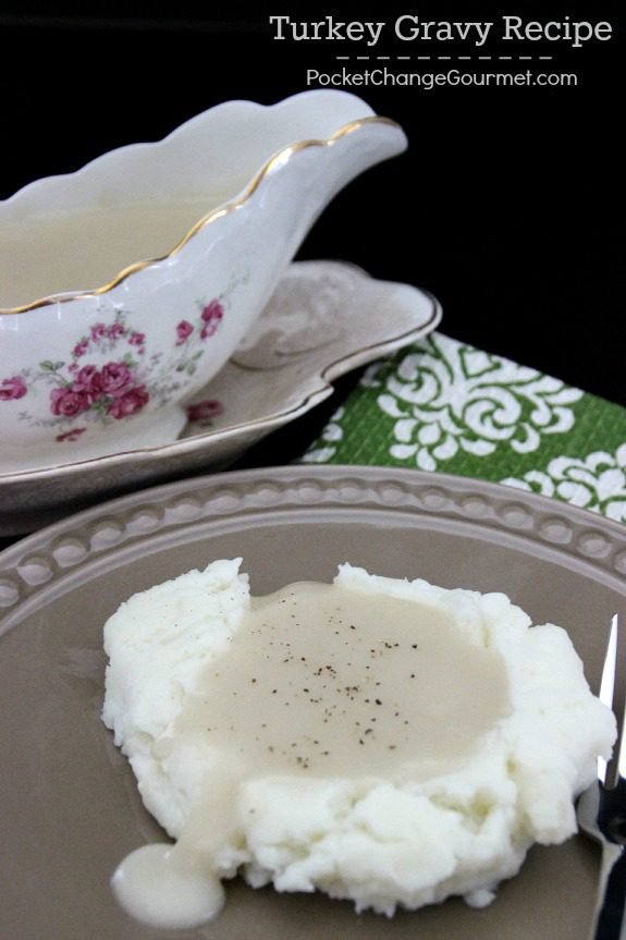 Mashed Potatoes and Gravy, the ultimate comfort food! Learn how to make Turkey Gravy! Pin to your Recipe Board!