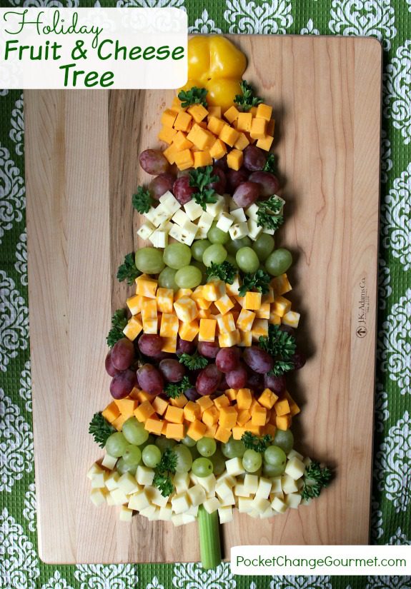 This festive Fruit and Cheese Tree makes the perfect addition to your Holiday Appetizer Bar! Pin to your Recipe Board!