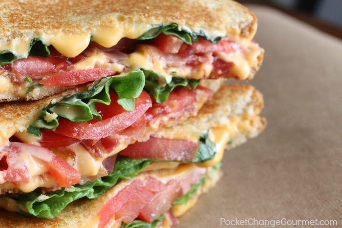 Bacon Lettuce and Tomato Grilled Cheese