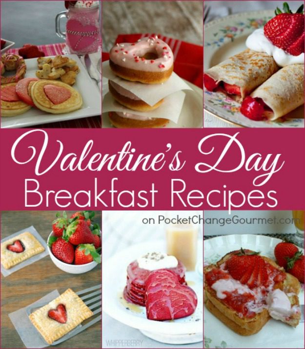 Valentine's Day Breakfast Recipes - Whip up a special breakfast for your sweetie or the family! Pin to your Recipe Board!