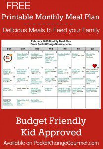 Delicious meals to feed your family in the February Monthly Meal Plan! Budget friendly menu plan - Kid approved! Pin to your Recipe Board!