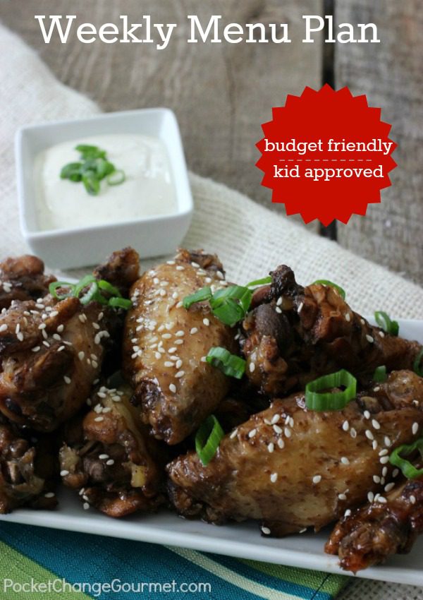 Save time in the kitchen with this Weekly Meal Plan! Budget friendly menu plan - Kid approved! Pin to your Recipe Board!