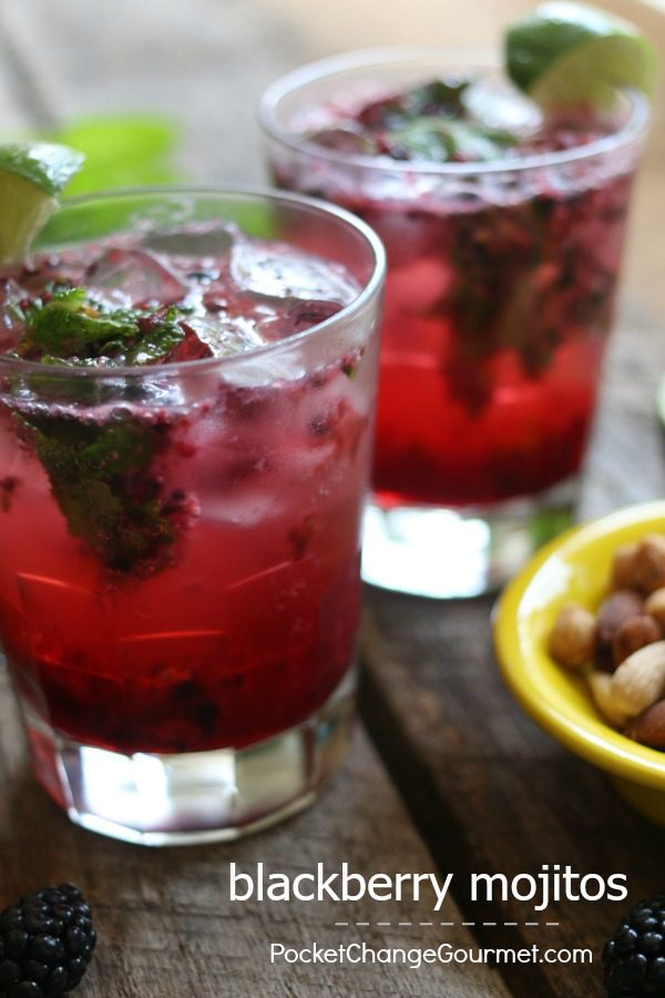 Blackberry Mojito - put your own twist on your cocktails to enjoy at home, with friends for dinner or even a party! Easy to make and SO delicious! Click on the photo for the recipe!
