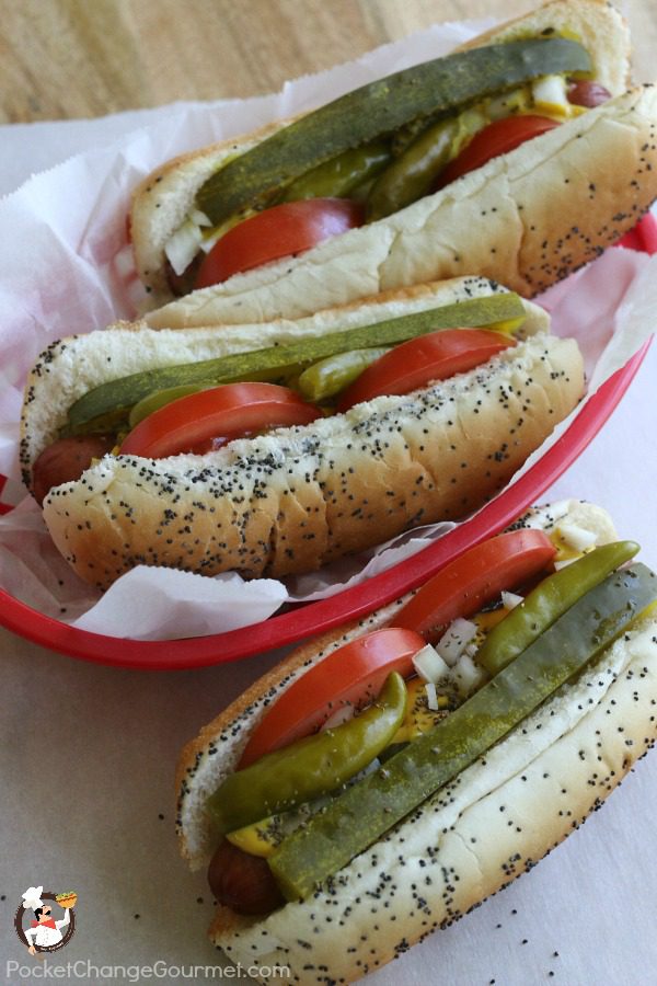 Whether you live in Chicago or not, this Chicago-Style Hot Dog Recipe is sure to please! Piled high with flavorful toppings, there's nothing like a good hot dog recipe! Click on the Photo to grab the Recipe!