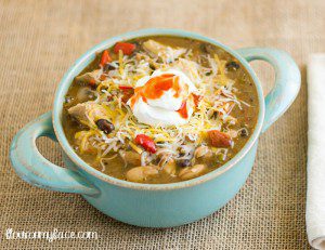 Crock Pot Chicken Chili Recipe from Flour on My Face