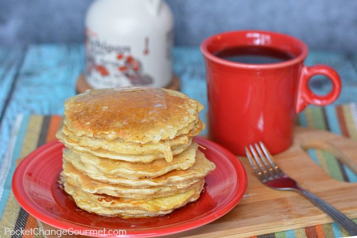 Oatmeal Buttermilk Pancakes Recipe - Pocket Change Gourmet