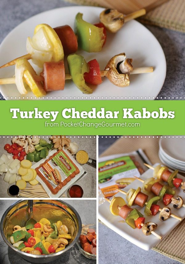 There is something FUN about eating food off a stick! And these Turkey Cheddar Sausage Kabobs are not only fun to eat - they are fun to make! AND they are delicious to eat and budget friendly to make!