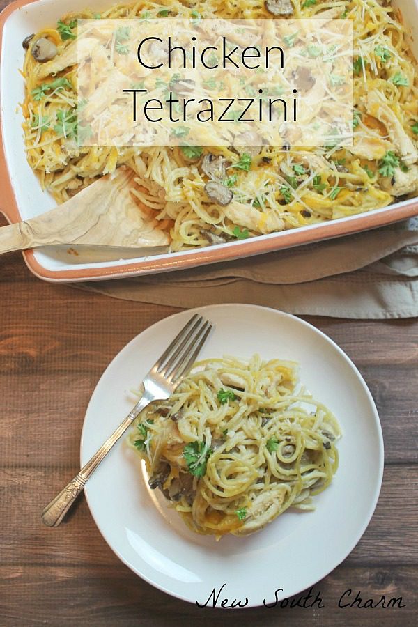 #2 Most Clicked Recipe from last week's Delicious Dishes Recipe party was Chicken Tetrazzini from New South Charm.