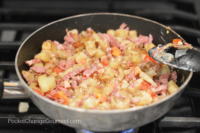 This Corned Beef Hash is the perfect recipe to use up any leftover Corned Beef! Serve for breakfast, lunch or dinner!